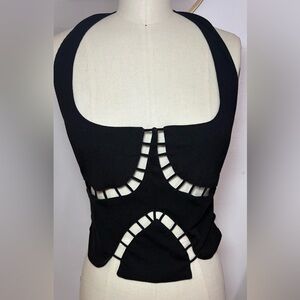 Black Cutout Women's Top